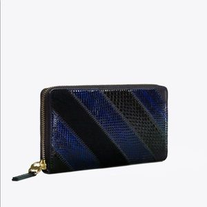 Tory Burch Snakeskin Gemini Wallet